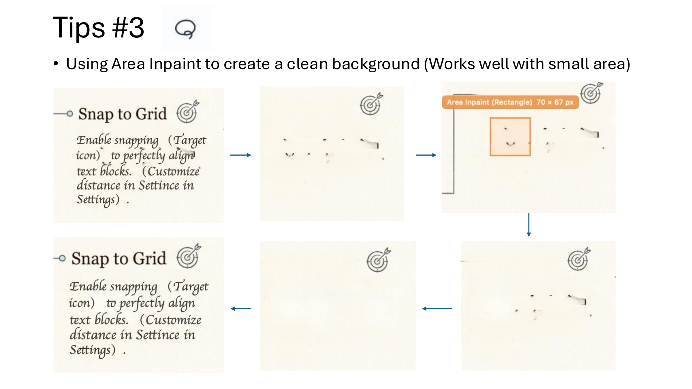 Using precision tools for small damaged regions